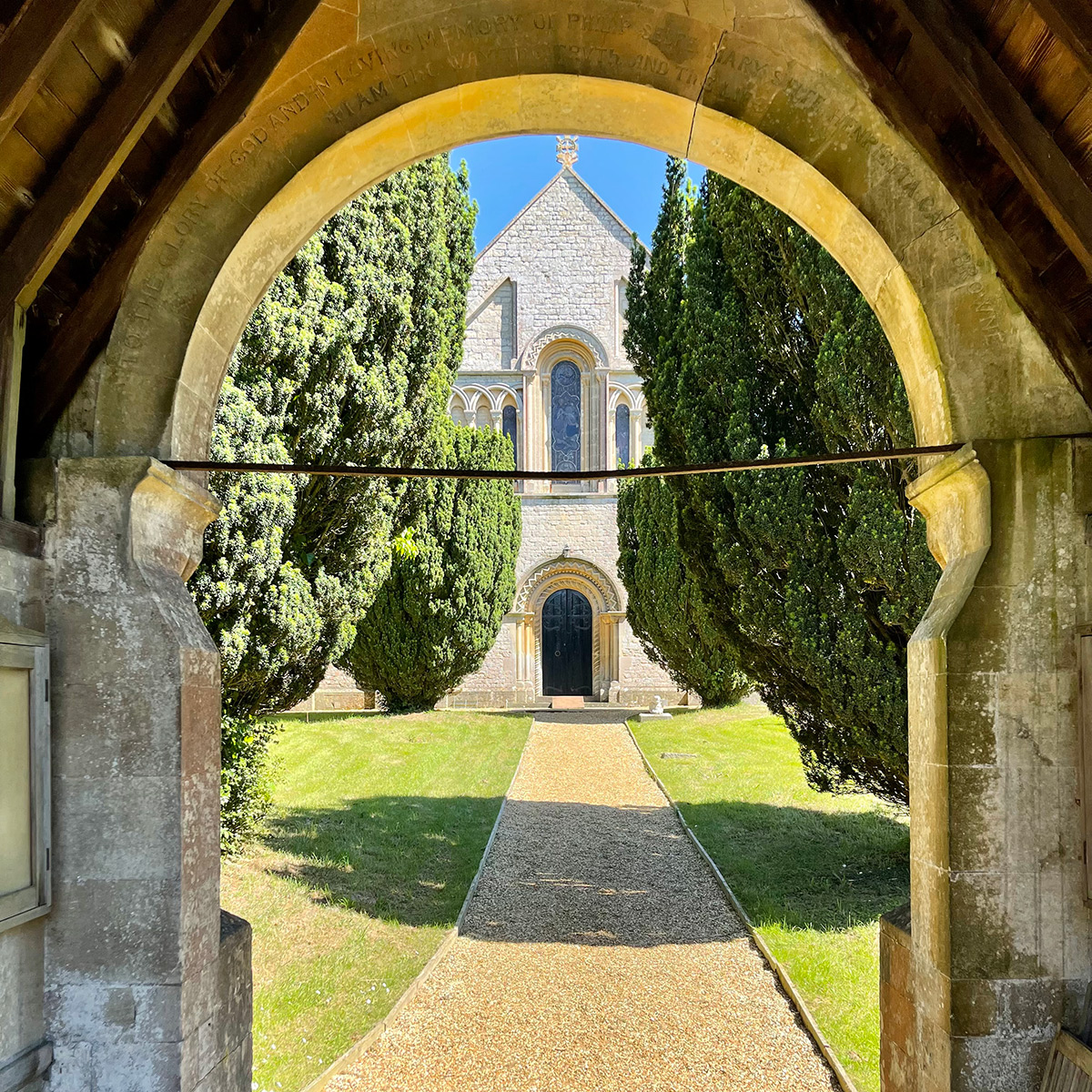St Nicholas Church through the arch